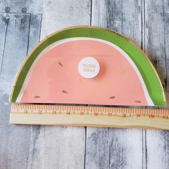 NWT - Meri Meri Watermelon Paper Plates (16) and Paper Napkins (32) - Picture 3 of 4